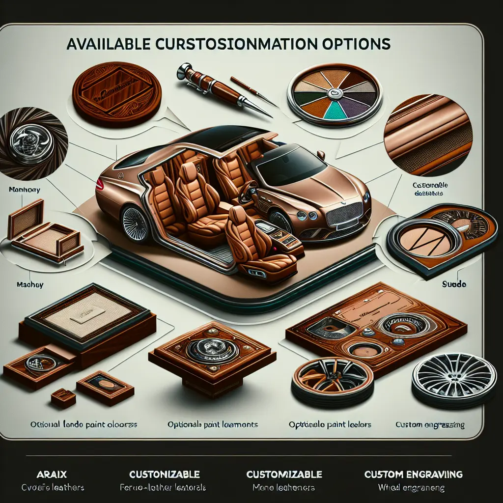 Representation of High-End Car Lease Customization Options for Personalized Luxury