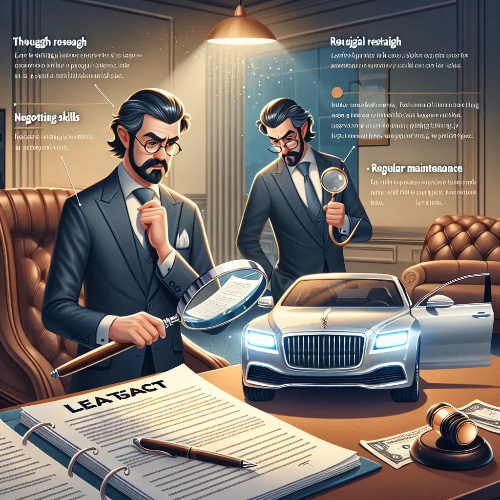 Representation of Luxury Car Lease Tips for Maximizing Value
