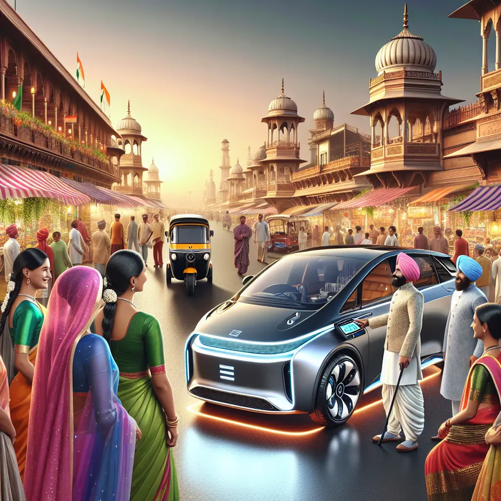 Representation of Luxury Electric Cars Become Status Symbols in India